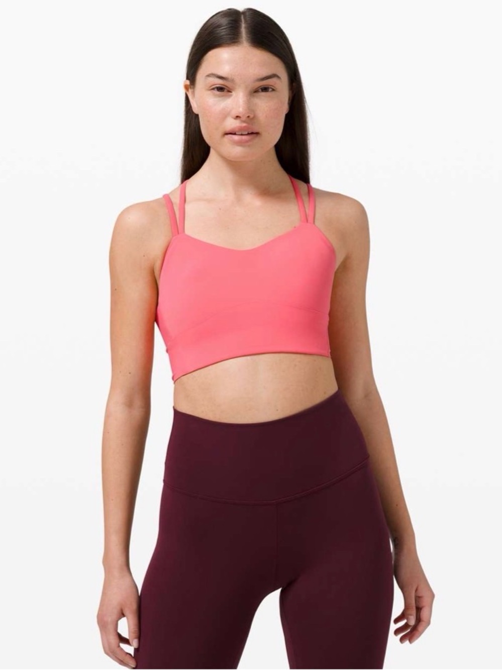 Lululemon Like a Cloud Bra Long Line, B/C Cup Guava Pink NWOT- Size 4